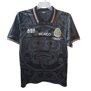 ABA Sports Black/Gray 1998 Mexico National Team Jersey FIFA World Cup France-XL